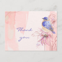 Gracias Watercolor Bluebird  Jardín de Pájaros