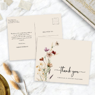 Postal Gracias Wildflower