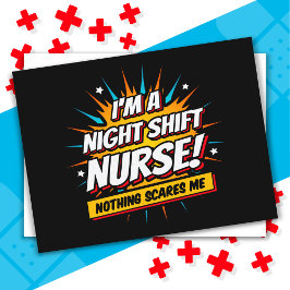 Postal Graciosa Apreciación de enfermera de turno de noch