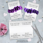 Postal Graciosa Bachelorette Party Scrunchie Holder Favor<br><div class="desc">Crea una tarjeta favorita divertida (y tal vez necesaria) runchie bachelorette party con un falso purpurina de plata y el dicho PARA TENER Y MANTENER TU PELO DE VUELTA y personalizado con la Bachelorette Party de Name en una moderna tipografía de escritura manuscrita de moda y fecha en la parte...</div>