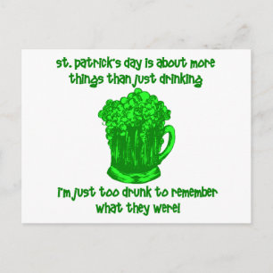 Postal Graciosa bebida irlandesa para St Patricks