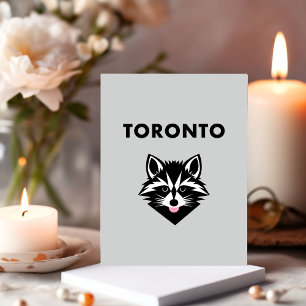 Postal Graciosa burla de Raccoon de Toronto color claro