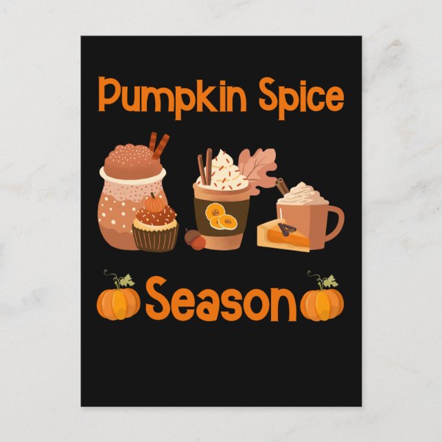 Postal Graciosa calabaza Spice Lover Halloween Café Latte (Anverso)