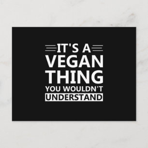 Postal Graciosa camiseta vegana - Es algo vegano