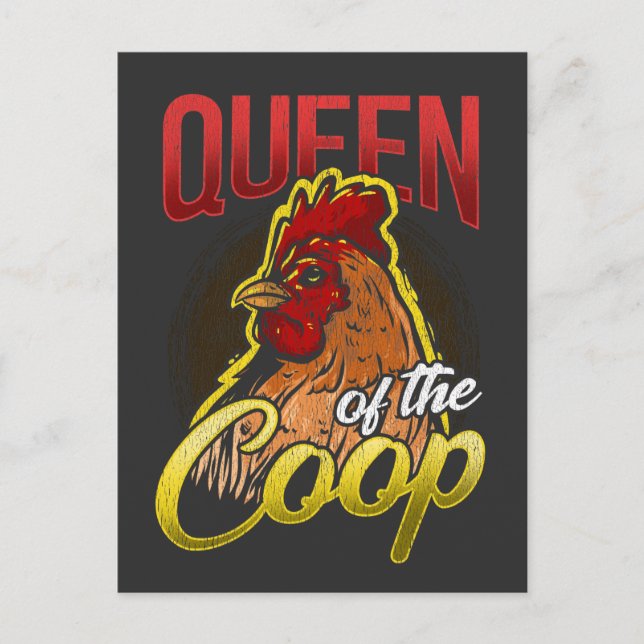 Postal Graciosa Chicken Lady Animal Hen Farming (Anverso)