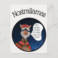 Graciosa cita inspiradora de Nostradamus Llama Pun