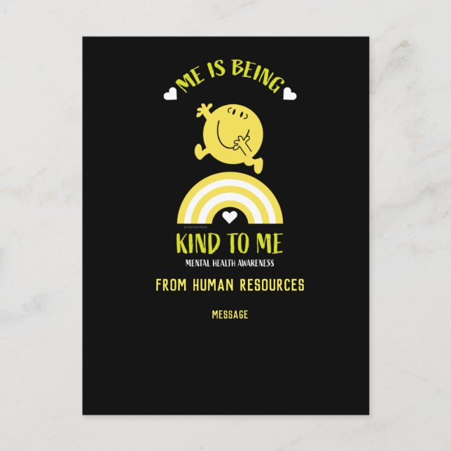 Postal Graciosa Conciencia sobre la salud mental Hr Suppo (Anverso)