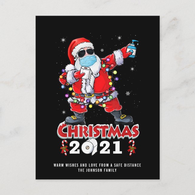 Postal Graciosa Cuarentena Feliz Navidad Festividad (Anverso)