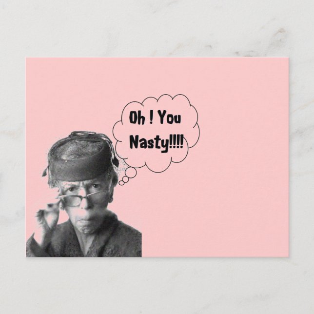 Postal Graciosa Dama Retro Oh Nasty (Anverso)