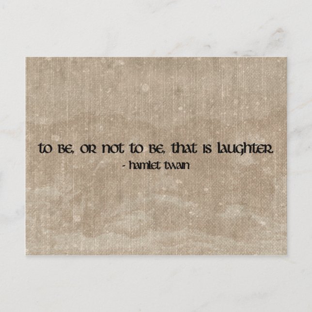 postal graciosa de Hamlet Twain (Anverso)