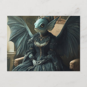 Postal Graciosa Fish Bat Royalty AI Generación de postale