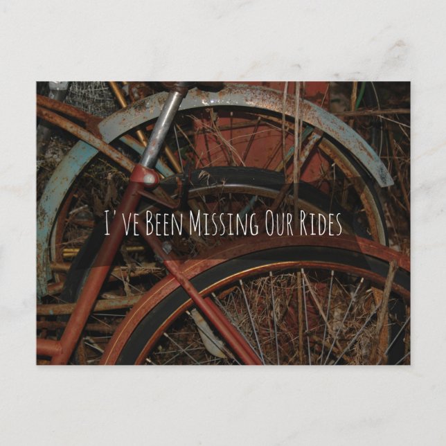 Postal Graciosa foto de "Missing Our Rides" (Desaparecien (Anverso)