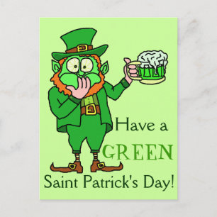 Postal Graciosa Leprechaun Verde Saint Patrick's