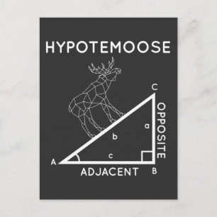 Postal Graciosa matemática Pun Moose Hipotenuse Mathemati