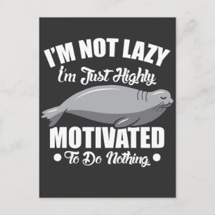 Postal Graciosa Procrastinación Gag Lazy no hace nada más