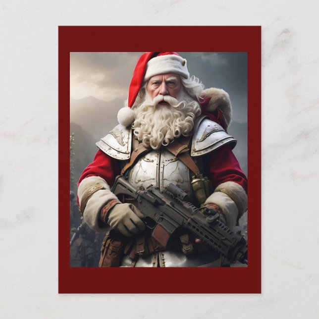 Postal Graciosa Scary Santa Naughty List (Anverso)