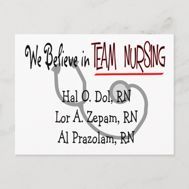 Postal Graciosas camisetas y regalos para enfermeras de p (Anverso)