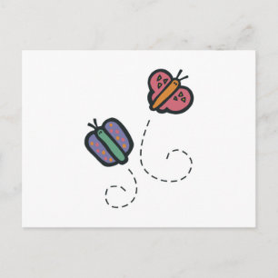 Postal graciosas mariposas personalizado