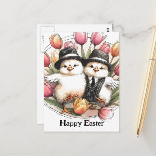Postal Graciosas y hermosas chichas de Pascua