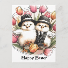 Postal Graciosas y hermosas chichas de Pascua