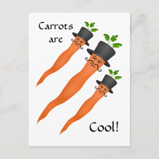 Postal Graciosas zanahorias frescas