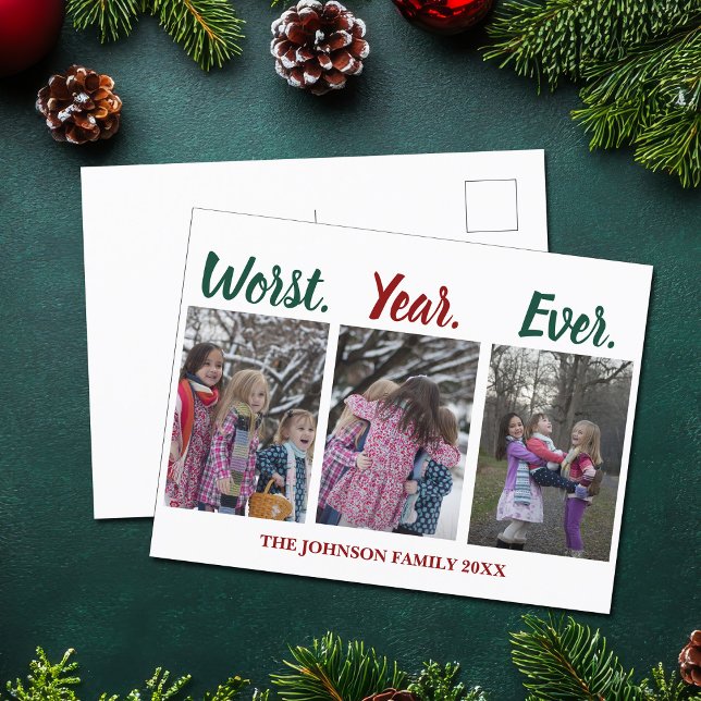 Postal Gracioso año peor que Navidades del humor navideño (Subido por el creador)