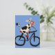 Postal Gracioso arte de ciclismo de vaca (Anverso de pie)