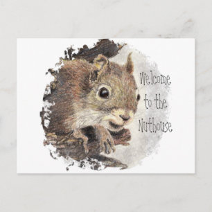 Postal Gracioso, bienvenido al Nuthouse, Squirrel, Animal