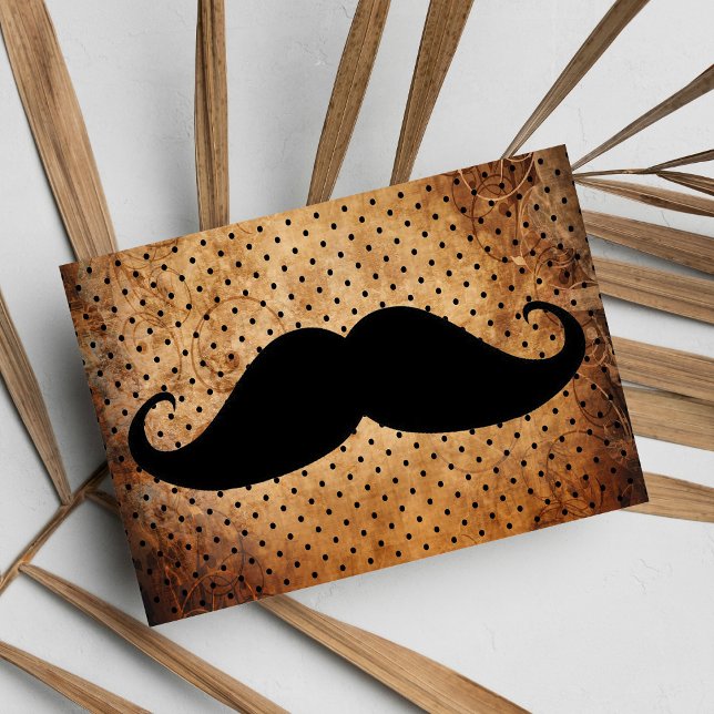 Postal Gracioso bigote negro (Funny Black Mustache Postcard)
