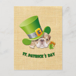 Postal Gracioso Bulldog St. Patrick's Day Postcards