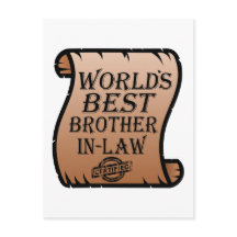 Gracioso certificado de mejor cuñado del mundo