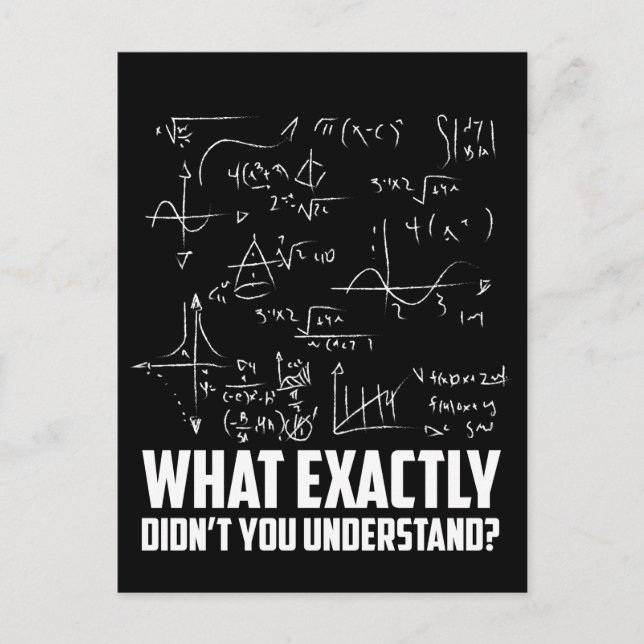 Postal Gracioso Chiste científico de física geek matemáti (Anverso)