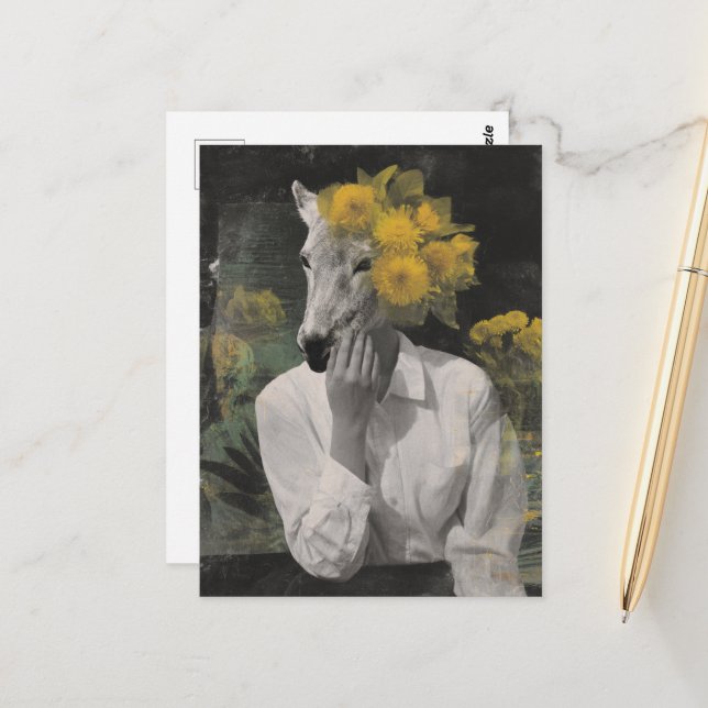 Postal Gracioso Collage de Animal Adorable (Anverso/Reverso In Situ)