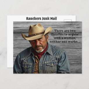 Postal Gracioso Cowboy Cita Ranchers Granja País Oeste