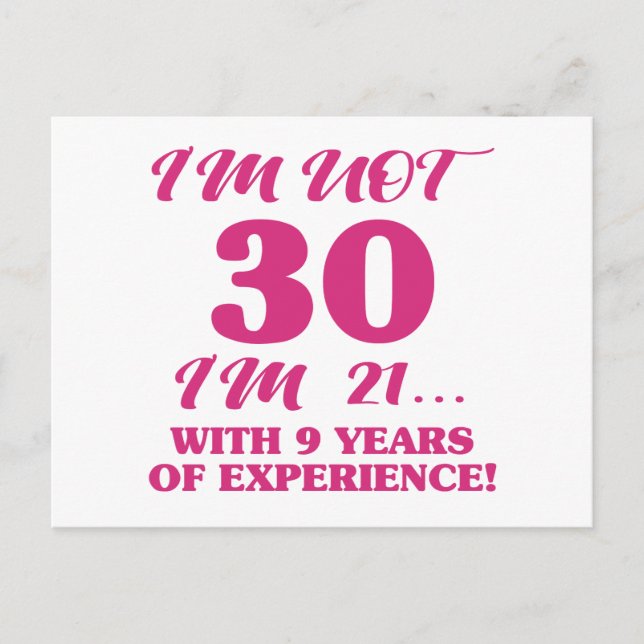 Postal Gracioso cumpleaños 30 (Anverso)