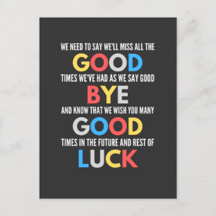 Postal Gracioso Despediéndose De Adiós