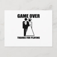 Gracioso diseño Boda "Game Over"
