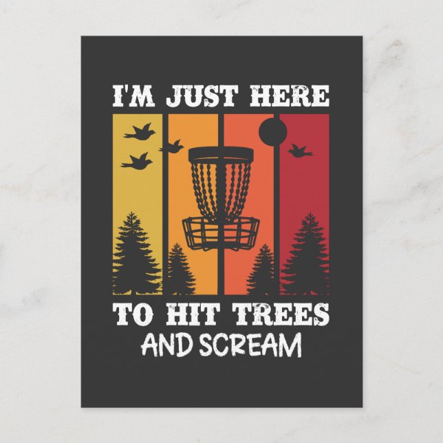 Postal Gracioso Disk Golf Quote Retro Disk Golf (Anverso)