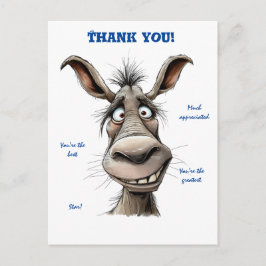 Postal Gracioso Donkey Postcard
