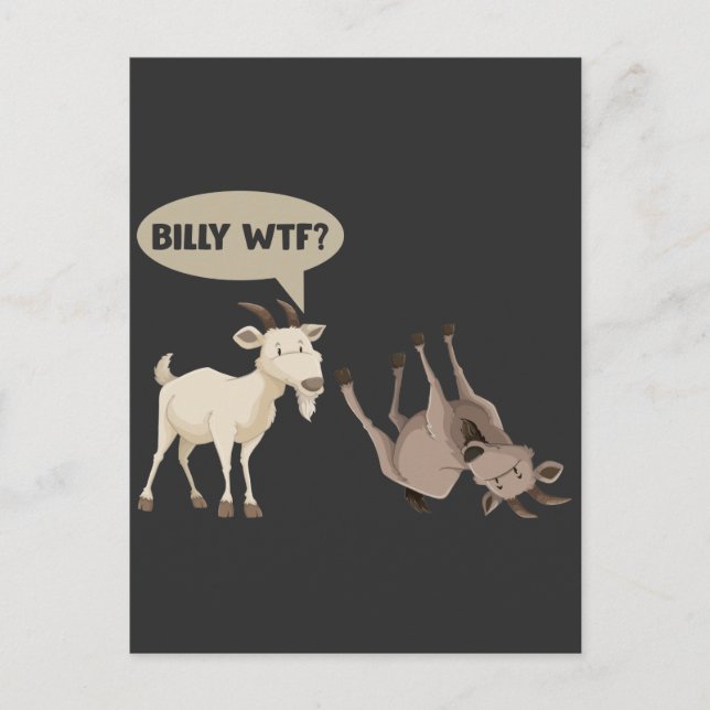 Postal Gracioso Fainting Goat Hilarious Mountain Animal (Anverso)