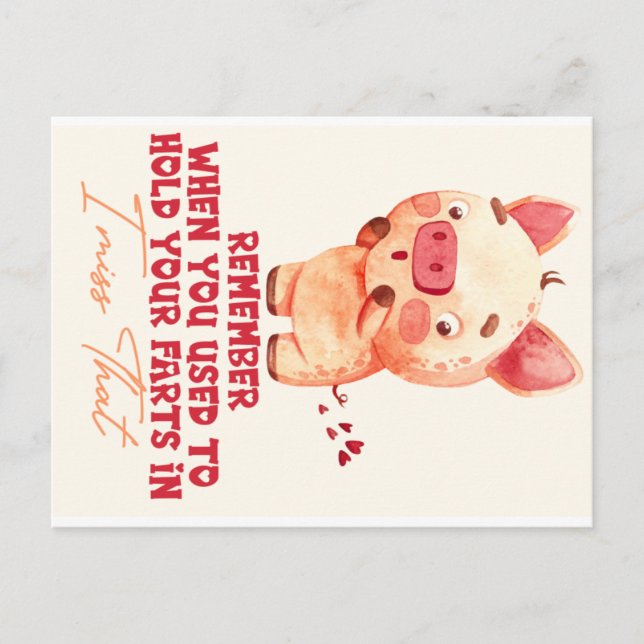 Postal Gracioso Farting (Anverso)