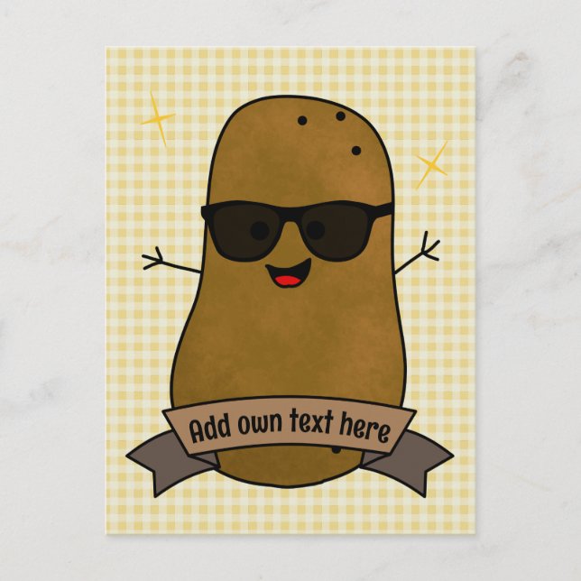Postal Gracioso Feliz Guay Potato Personalizado (Anverso)