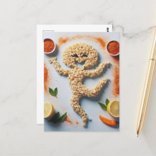 Postal Gracioso Fideicomiso Persona Comida Arte