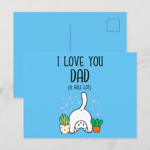 Postal Gracioso Gato Que Te Amo Papá Mucho