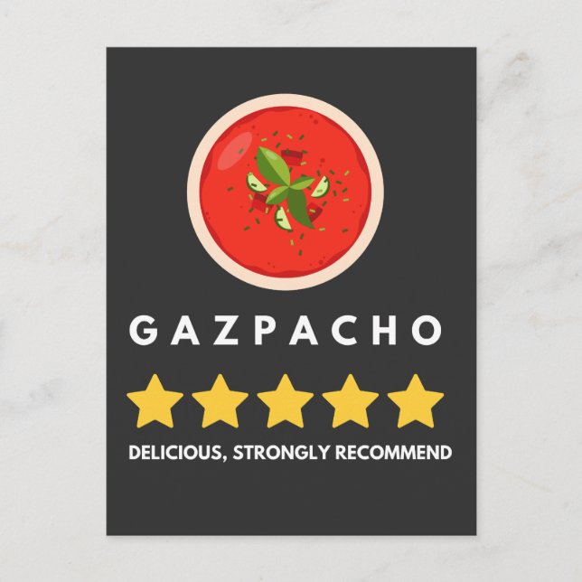 Postal Gracioso Gazpacho Tomato Sou (Anverso)