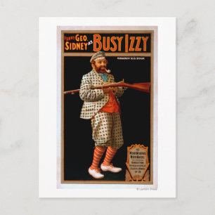Postal Gracioso Geo. Sidney como Poster de teatro ocupado
