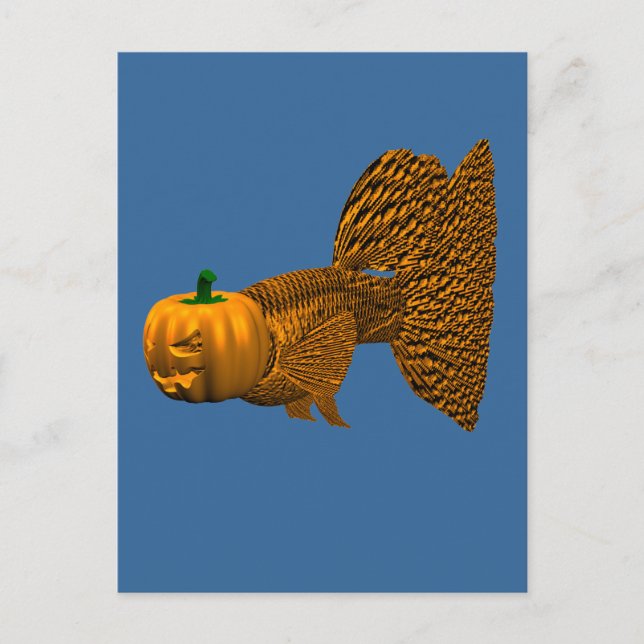 Postal Gracioso Guppy de Halloween (Anverso)