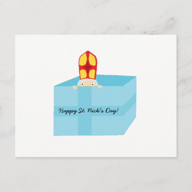 Postal Gracioso gusto San Nicolás Holandés Sinterklaas Ar (Anverso)