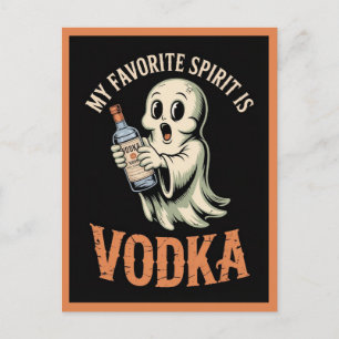 Postal Gracioso Halloween Cute Fantasma Booze Boos