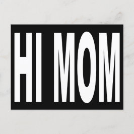 Postal Gracioso hola Mamá en letras grandes